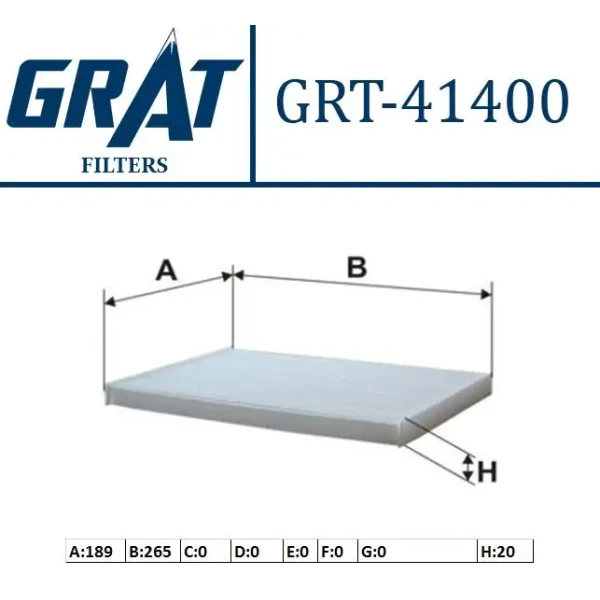 GRAT Polen Filtresi (Karbonlu) – 41400C / OEM 27277JD10A