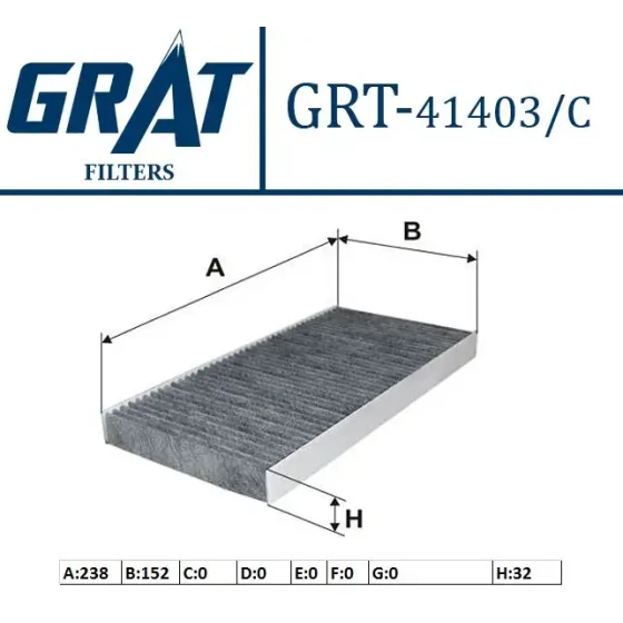 GRAT Polen Filtresi (Karbonlu) – 41403C / OEM 272774936R ürün görseli