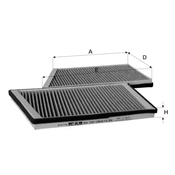FİL Polen Filtresi (Karbonlu) – HCK7051 / OEM A2038300918 ürün görseli