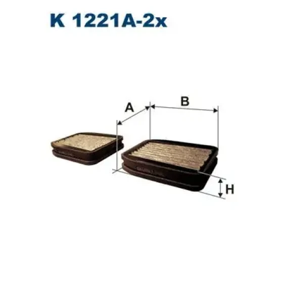 Filtron Polen Filtresi (Karbonlu) – K1221A-2X / OEM A2118301200 ürün görseli
