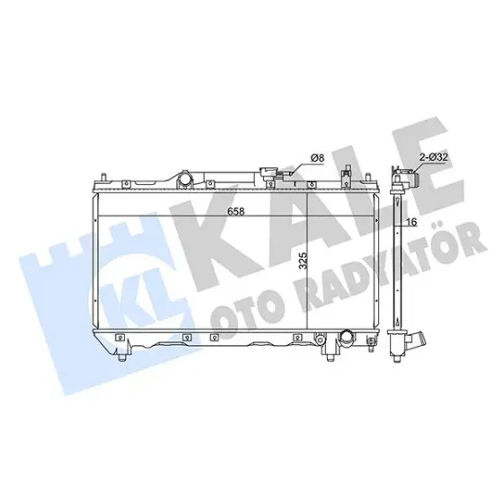 KALE Radyatör – 342130 / OEM 1640003180 ürün görseli