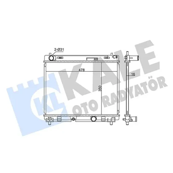 KALE Radyatör – 342140 / OEM 164000N050 ürün görseli