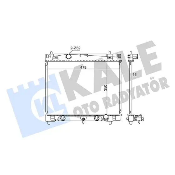 KALE Radyatör – 342210 / OEM 1640021300 ürün görseli