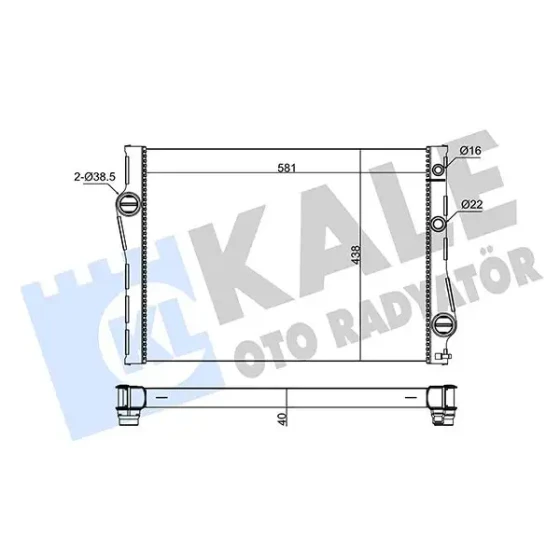 KALE Radyatör – 342235 / OEM 17117533472 ürün görseli