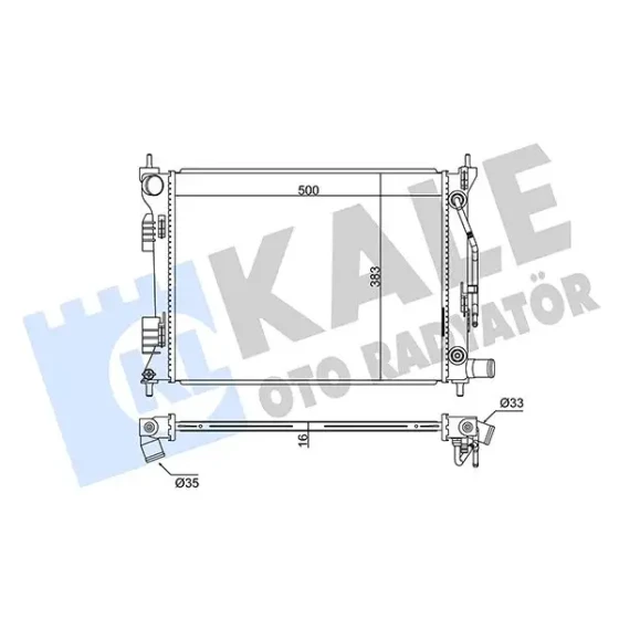KALE Radyatör – 342280 / OEM 253101R050 ürün görseli