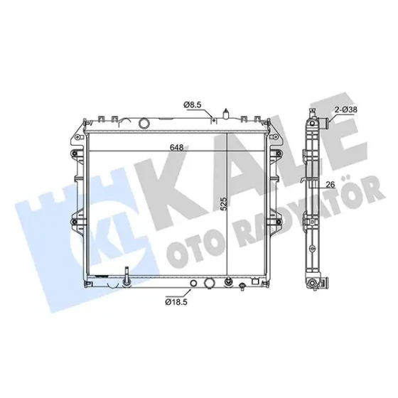 KALE Radyatör – 342335 / OEM 164000L150 ürün görseli