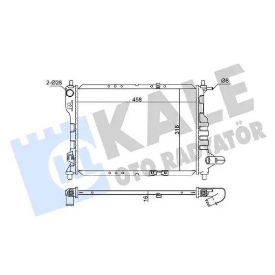 KALE Radyatör – 345890 / OEM 96591475 ürün görseli