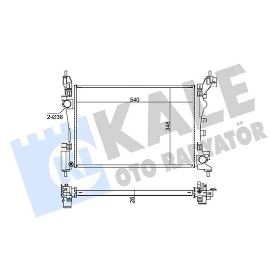 KALE Radyatör – 345915 / OEM 55700447 ürün görseli