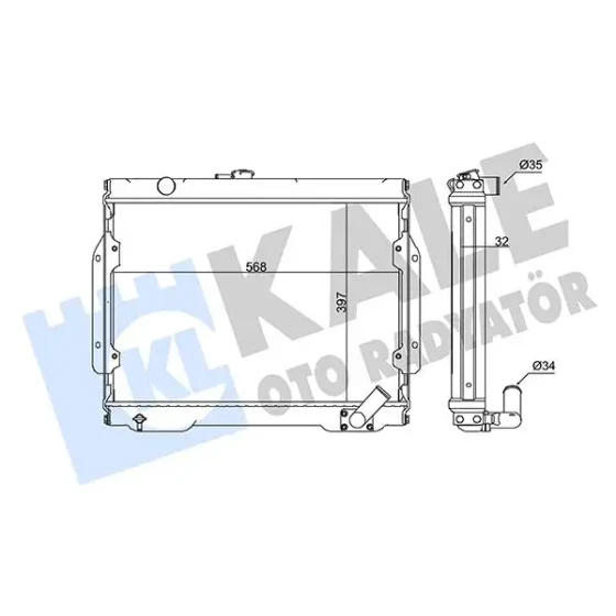 KALE Radyatör – 345985 / OEM MB356390 ürün görseli