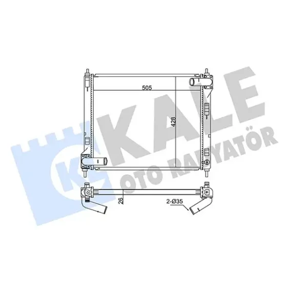 KALE Radyatör – 346005 / OEM 21410BA61A ürün görseli