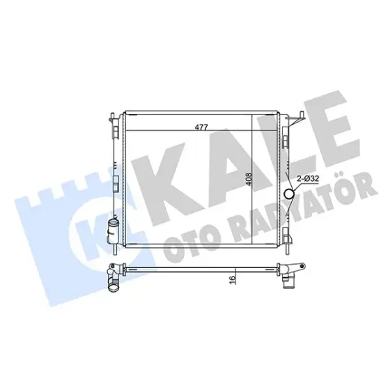 KALE Radyatör – 346010 / OEM 8200735038 ürün görseli