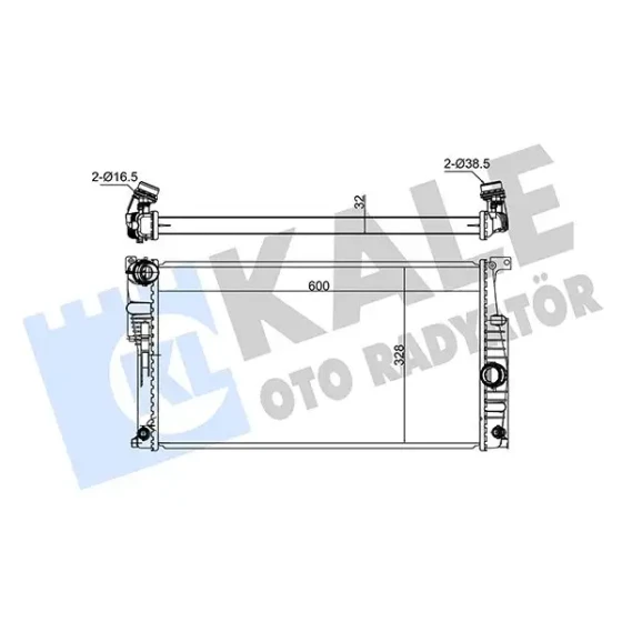 KALE Radyatör – 346070 / OEM 17118672095 ürün görseli