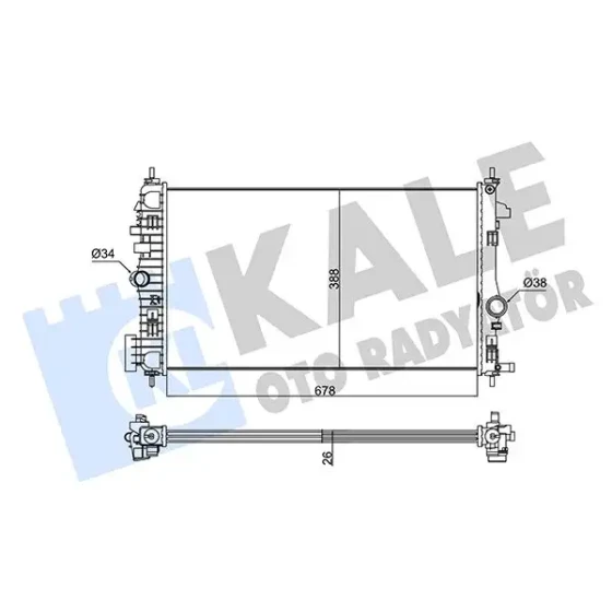 KALE Radyatör – 346180 / OEM 13241725 ürün görseli