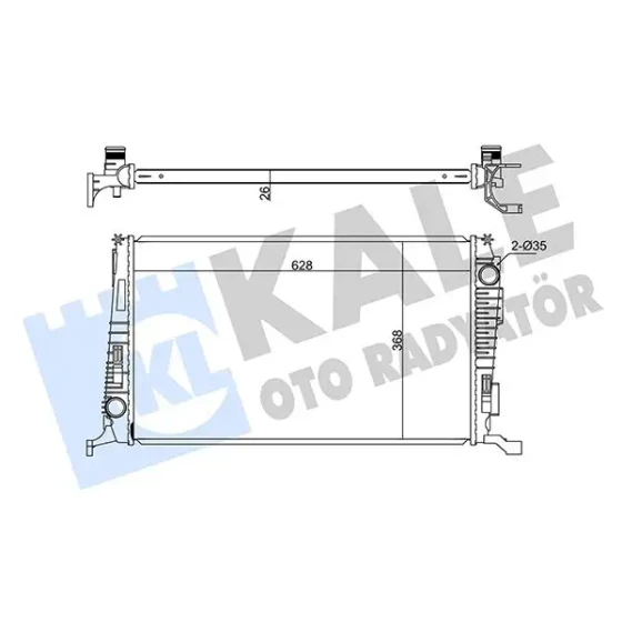 KALE Radyatör – 346205 / OEM 8200880550 ürün görseli