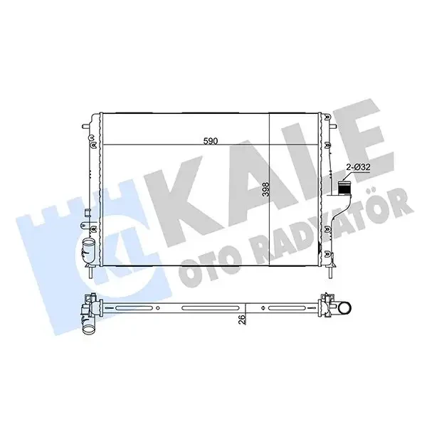 KALE Radyatör – 346210 / OEM 8200582026