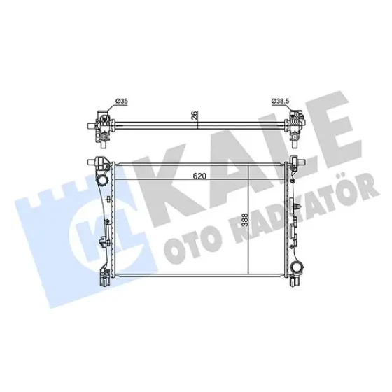 KALE Radyatör – 347290 / OEM 52052630 ürün görseli