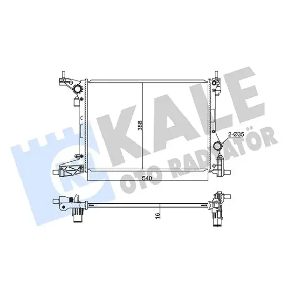 KALE Radyatör – 347295 / OEM 52052603 ürün görseli