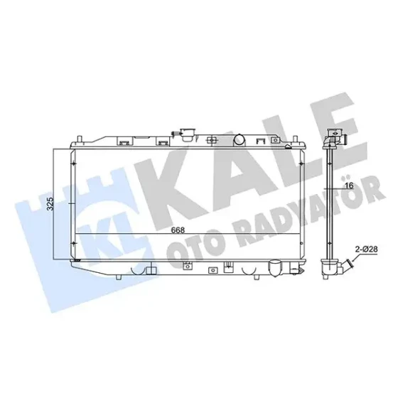 KALE Radyatör – 347540 / OEM 19010PM4003 ürün görseli