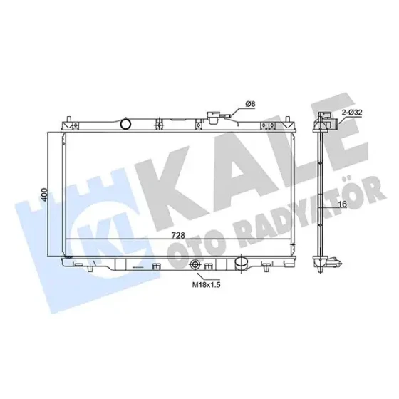 KALE Radyatör – 347715 / OEM 19010PNLG01 ürün görseli