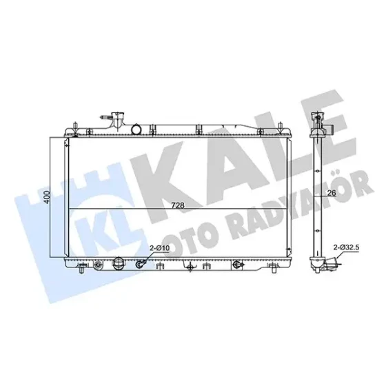 KALE Radyatör – 347725 / OEM 19010RZPG51 ürün görseli