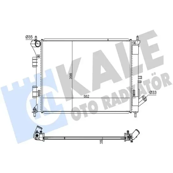KALE Radyatör – 347785 / OEM 253103X011 ürün görseli