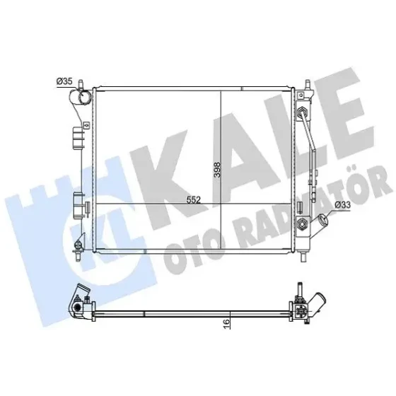 KALE Radyatör – 347795 / OEM 25310A6150 ürün görseli