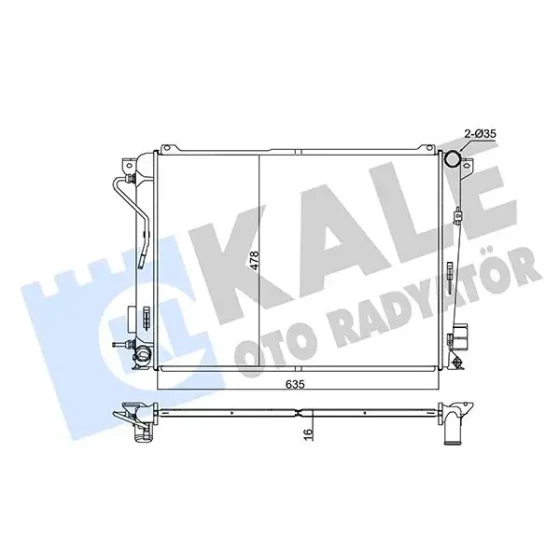 KALE Radyatör – 347815 / OEM 253103K860 ürün görseli