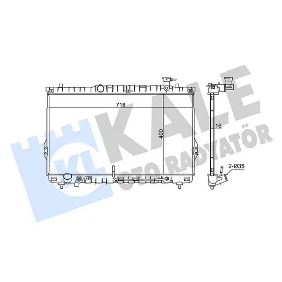KALE Radyatör – 347825 / OEM 2531026050 ürün görseli