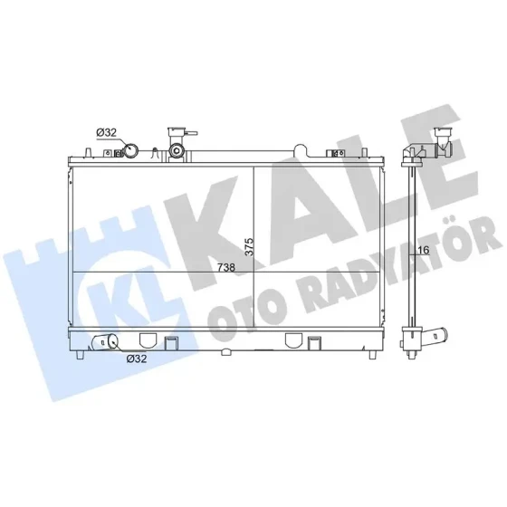 KALE Radyatör – 347880 / OEM L32715200A ürün görseli
