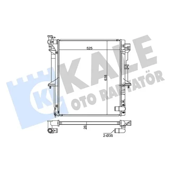 KALE Radyatör – 347960 / OEM MN135032 ürün görseli