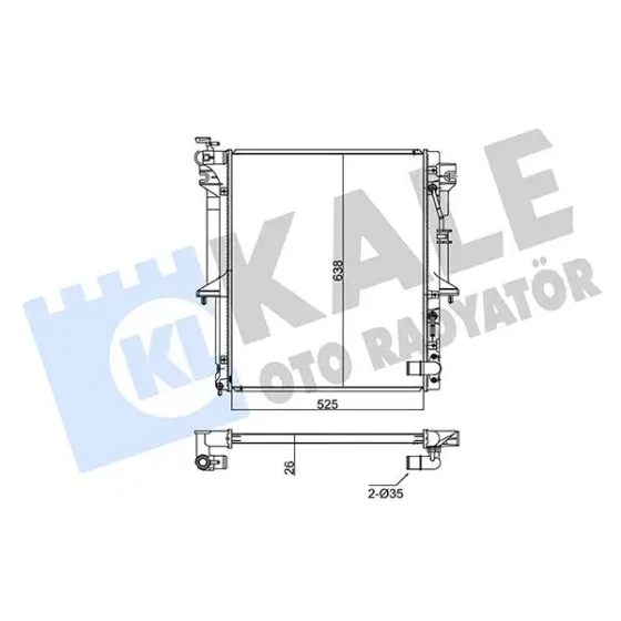 KALE Radyatör – 347965 / OEM MN135033 ürün görseli