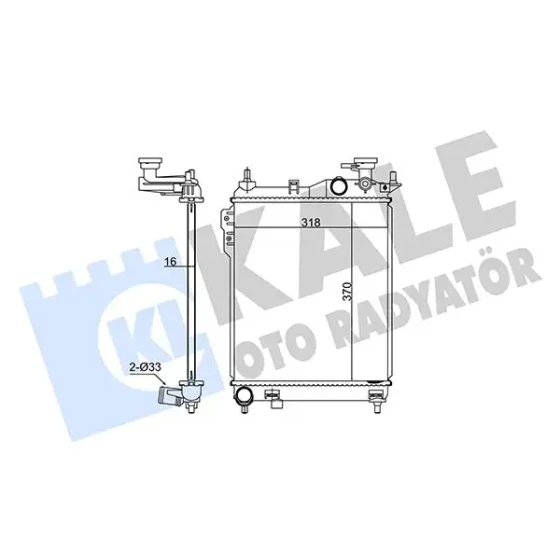 KALE Radyatör – 348330 / OEM 253101C206 ürün görseli