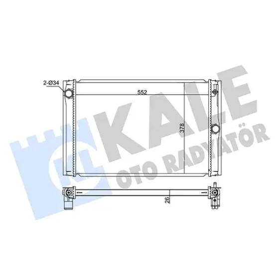 KALE Radyatör – 348425 / OEM 164000N060 ürün görseli