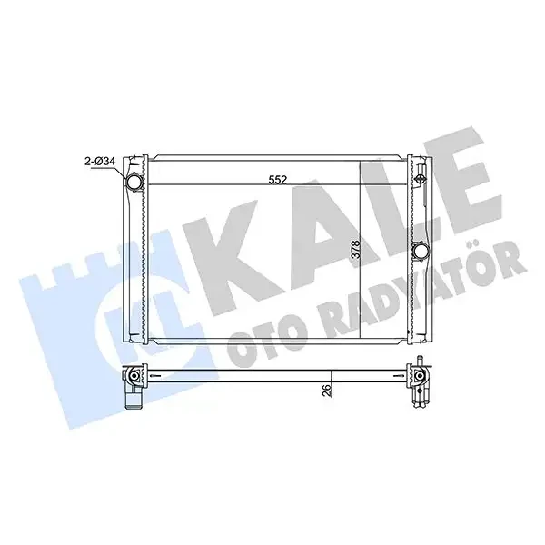 KALE Radyatör – 348425 / OEM 164000N060