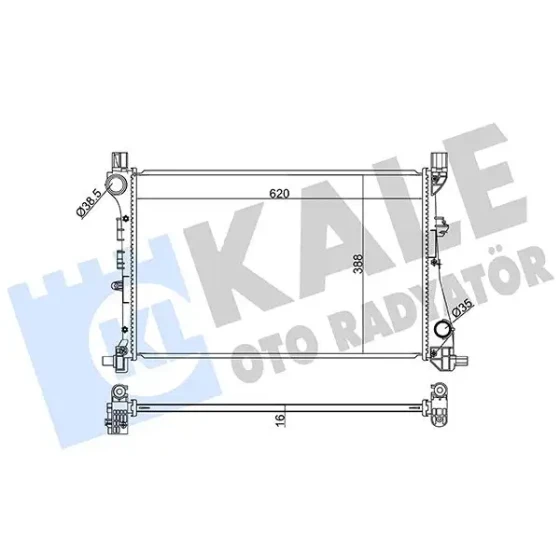 KALE Radyatör – 348440 / OEM 52052220 ürün görseli