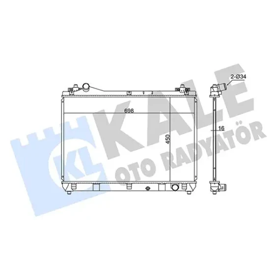 KALE Radyatör – 348645 / OEM 1770066J20 ürün görseli