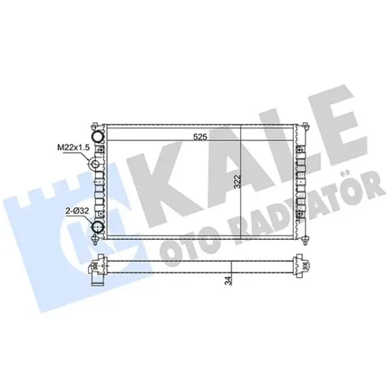 KALE Radyatör – 349235 / OEM 6K0121253K ürün görseli