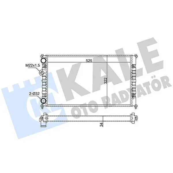 KALE Radyatör – 349235 / OEM 6K0121253K