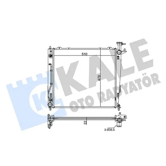 KALE Radyatör – 349260 / OEM 253102P360 ürün görseli