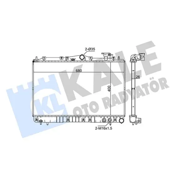 KALE Radyatör – 349270 / OEM 2531034000 ürün görseli