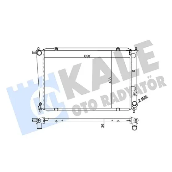 KALE Radyatör – 350520 / OEM 253104A100 ürün görseli