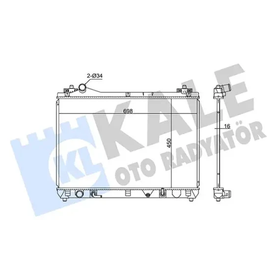 KALE Radyatör – 350755 / OEM 1770065J20 ürün görseli