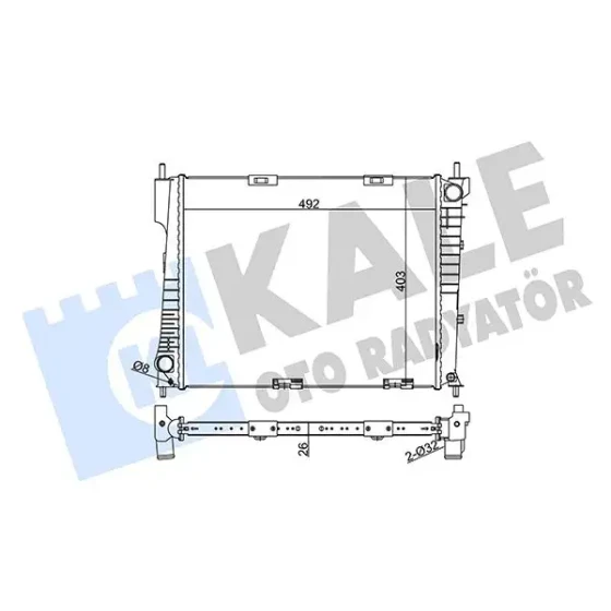 KALE Radyatör – 350990 / OEM 8200468931 ürün görseli