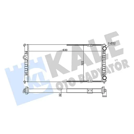 KALE Radyatör – 351230 / OEM 6K0121253Q ürün görseli