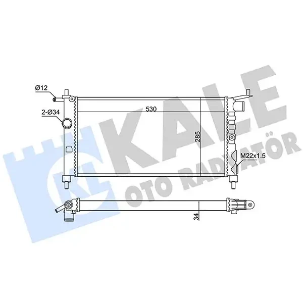 KALE Radyatör – 351235 / OEM 52488849
