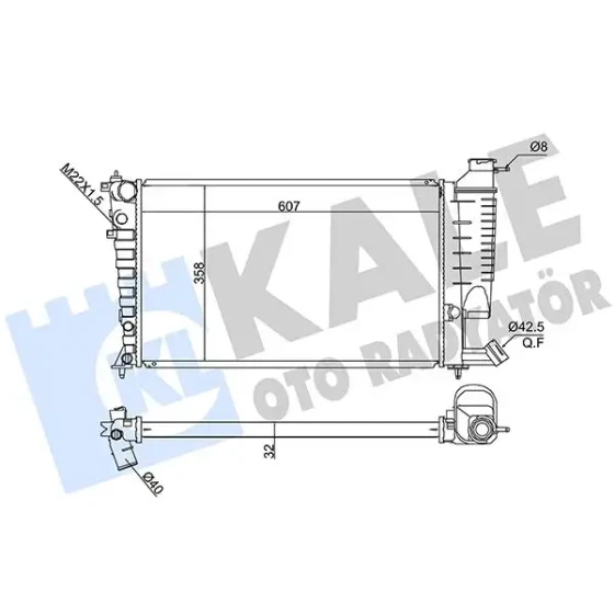 KALE Radyatör – 351875 / OEM 133046 ürün görseli