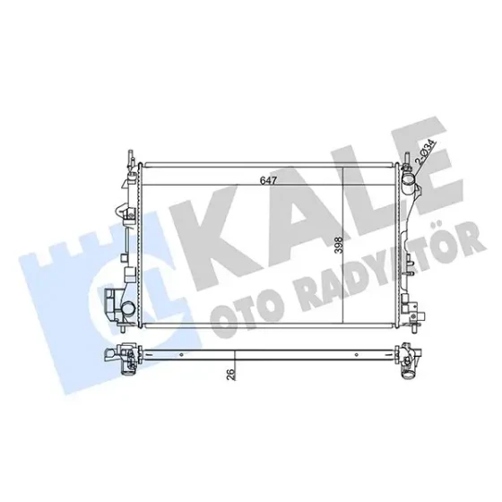 KALE Radyatör – 352200 / OEM 24418338 ürün görseli