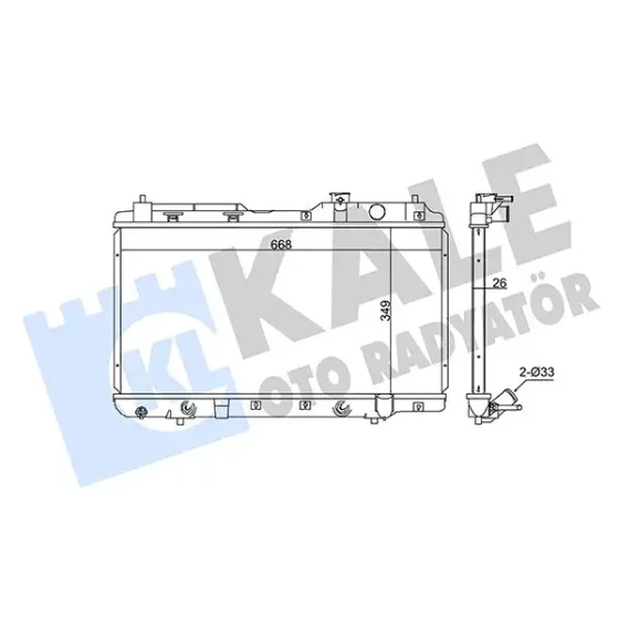 KALE Radyatör – 353895 / OEM 19010P3F902 ürün görseli