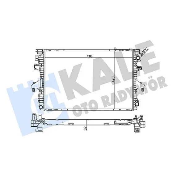 KALE Radyatör – 354000 / OEM 7H0121253J ürün görseli