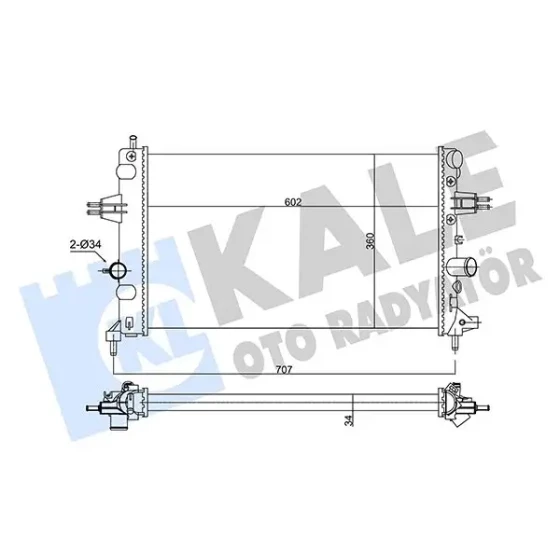 KALE Radyatör – 354105 / OEM 93179909 ürün görseli